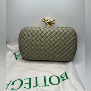 Bottega Veneta Green Knot Clutch